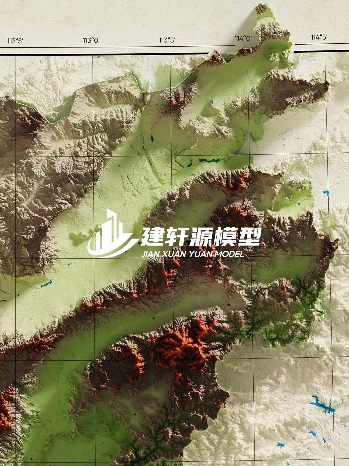涪城地形模型制作